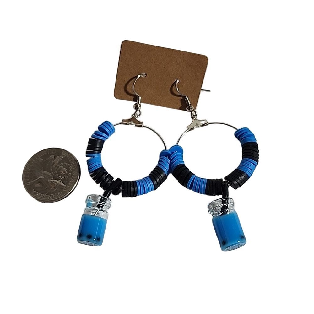 Boba Tea and Clay‎ Bead Earrings